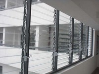 Fenêtre à persiennes en verre aluminium TOMA, cadre en aluminium, persiennes électriques ou manuelles, persiennes en verre automatiques