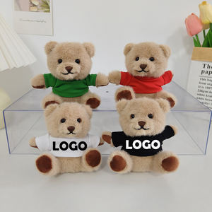 Брелок-медведь из супермягкого плюша с индивидуальным логотипом, персонализированный подарок на день рождения, украшение для сумок, для корпоративных подарков и продвижения бизнеса - Product Image 1