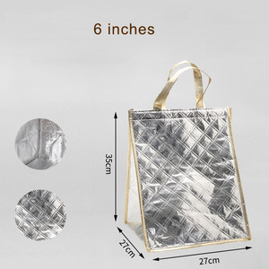 Borsa Termica Portatile Semplice per Torte, Borsa Termica Usa e Getta, Borsa Frigo Pieghevole Piatta con Manico - Product Image 5
