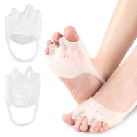 Séparateur d'orteils en silicone pour l'avant-pied, correcteur d'hallux valgus, coussinet métatarsien, espaceur d'orteils, redresseur d'orteils, vente en gros