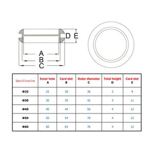 Anneau d'étanchéité pour tuyau d'eau, diamètre intérieur 5/6/7/<span class=keywords><strong>12</strong></span>/20/22/25/30/40/50/60 mm, manchon de protection en fil métallique, joint torique en caoutchouc - Product Image 3