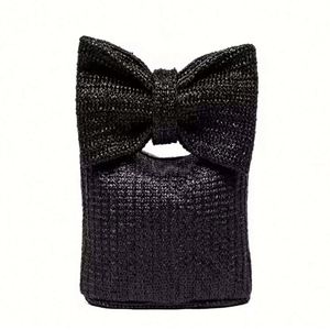 New Fashion Women Formal Party Bow Summer Straw Woven Clutch Handbags Vacation Beach Tote <b>Bag</b> - Product Image 4