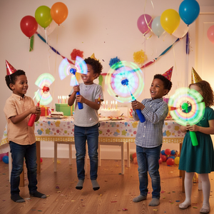 Baguette lumineuse arc-en-ciel clignotante, jouet LED qui brille dans le noir pour enfants, baguette LED pour fête sur le thème des princesses, décoration de Noël - Product Image 6