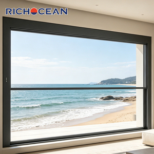 Fenêtres coulissantes verticales en aluminium imperméables sur mesure RICHOCEAN, fenêtres à double vitrage électriques intelligentes pour villa - Product Image 3