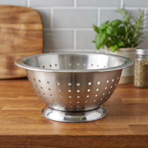 Égouttoir en maille pour évier de cuisine en acier inoxydable écologique avec bol perforé, bord large et support de base, compatible lave-vaisselle, 29 cm - Product Image 2