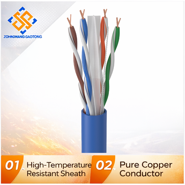 Cat6 Stranded UTP Cable Office Network CCTV PoE Structured Cabling 23 AWG 305m Pull Box Full Copper Indoor Reliable