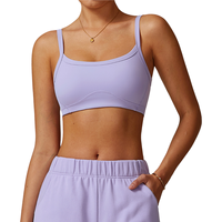 Soutien-gorge de yoga à bretelles fines élastiques à séchage rapide à maintien élevé personnalisé Vêtements de sport respirants pour la course à pied Soutien-gorge de sport à licou
