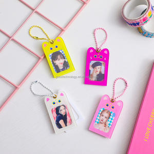 Goss Offre Spéciale 1 pouce Carton mignon Porte-carte photo Anime Clear kpop stars mini photocard Porte-clés porte-carte acrylique - Product Image 4