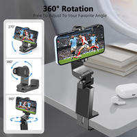 Support de téléphone pliable en métal avec clip, réglable à 360°, support de table portable et flexible pour téléphone portable