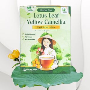Mezcla de Té Herbal Premium con Hoja de Loto y Camelia Amarilla en Bolsitas - Bebida Saludable Seca 2G Marca NMPT de Vietnam - Product Image 1