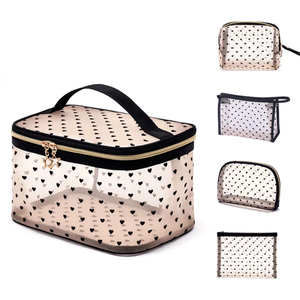 Astuccio in Nylon di Grande Capacità con Motivo a Lettere per Viaggi, per Conservazione Trucchi, Borse per Cosmetici, Campione Gratuito di Un Pezzo - Product Image 6