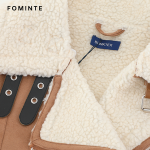 Winter Good Quality <strong>Women</strong> White Leather Vest Jacket with Fur Large Lapel Warm Fluffy <strong>Sleeveless</strong> <strong>Coat</strong> in Stock Ready to Ship - Product Image 6