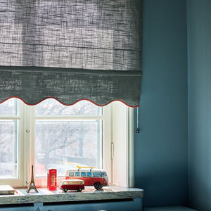 Stores romains en lin personnalisables, rideaux et cantonnières en tissus variés, options de design personnalisées - Product Image 6