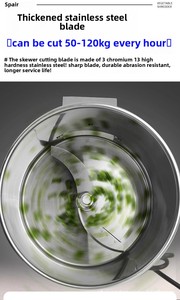 Kompakt ve Verimli 201 Paslanmaz Çelik Sebze ve Meyve Doğrayıcı Öğütücü, Çiftlik Kümes Hayvanları Yem İşleme İçin - Product Image 5