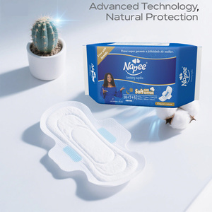Serviettes hygiéniques en gros OEM 100% coton naturel ultra-minces avec ailettes respirantes, taille personnalisée 245mm, marque privée - Product Image 3