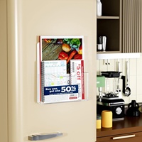Porte-fichiers magnétique mural en acrylique, organisateur de courrier et de magazines, affichage de fichiers mural suspendu pour armoires, tableau blanc, réfrigérateur
