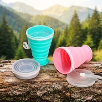 Bouteille d'eau pliable en silicone de qualité alimentaire 300 ml, durable et pliable