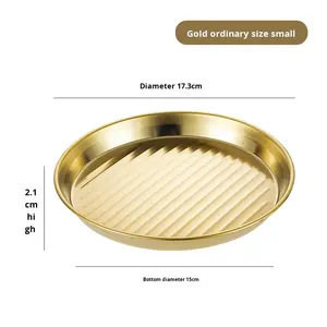 Plaque de barbecue en acier inoxydable de style coréen, design moderne, doubles poignées pour fruits de mer, riz, <span class=keywords><strong>steak</strong></span>, en-cas, aliments frits, gâteaux, desserts - Product Image 6