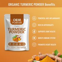 Poudre de Curcuma Naturelle en Vrac Kangherb 100% Pure, Riche en Curcumine, Extrait Végétal Fin