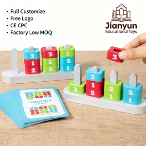 Juegos <span class=keywords><strong>de</strong></span> <span class=keywords><strong>Mesa</strong></span> <span class=keywords><strong>de</strong></span> Madera Montessori para Preescolar, Bloques <span class=keywords><strong>de</strong></span> Apilamiento, Lógica, Conteo, Juguetes Educativos <span class=keywords><strong>de</strong></span> Matemáticas para Niños - Product Image 1