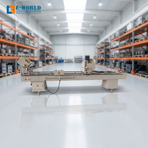 เครื่องตัดโปรไฟล์พีวีซีแบบสองหัว E-WORLD 380V ความแม่นยำสูง 2.2KW 600กก. สำหรับโรงงานผลิตหน้าต่างและประตู - Product Image 1