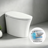 WC intelligent intégré en céramique blanche TA-X572ZD avec réservoir intégré, télécommande, fonction de séchage à chaud et toilettes intelligentes