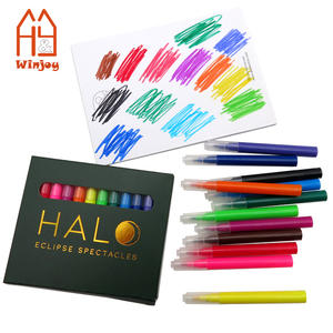 Custom 12 Mini Water Kleur Pen Voor Kinderen, Briefpapier Leveren Kleuring Pennen, Relatiegeschenk Met Aangepaste Logo Print - Product Image 1