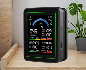 Moniteur de qualité de l'air numérique Tuya WiFi 10-en-1, <span class=keywords><strong>mesure</strong></span> PM2.5, <span class=keywords><strong>CO2</strong></span>, TVOC, HCHO, CO, PM10, température 0-50°C, humidité 0-99% HR, modèle MT13W - Product Image 5