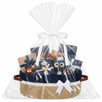 Paniers-cadeaux élégants et écologiques pour la fête des mères avec sac en coton tressé et ruban pour femmes - Paniers de rangement en gros