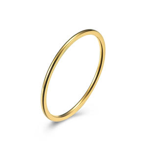 Fashionable Simple Ultra Thin <b>Plain</b> Titanium Steel Women's <b>Ring</b> 1mm Light Luxury Niche Couple Jewelry Gift - Product Image 5