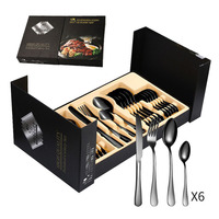 Ensemble de couverts de luxe de sécurité pour lave-vaisselle ensemble de vaisselle de polissage miroir doré ensemble de couverts pour mariage