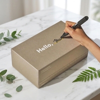 Boîte d'expédition zippée écologique réutilisable de qualité supérieure, en stock, sans ruban adhésif, carton facile à déchirer, emballage cadeau pour boîte mystère (personnalisable)