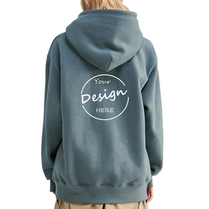 OEM logotipo personalizado impreso 360Gsm francés Terry Unisex de alta calidad 100% algodón Color sólido sudaderas con capucha Casual otoño - Product Image 5