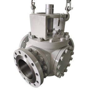 Actionneur électrique haute pression haute température bride ANSI600lbs DN50 acier forgé A105 T/L Type vanne à boisseau sphérique à trois voies - Product Image 4