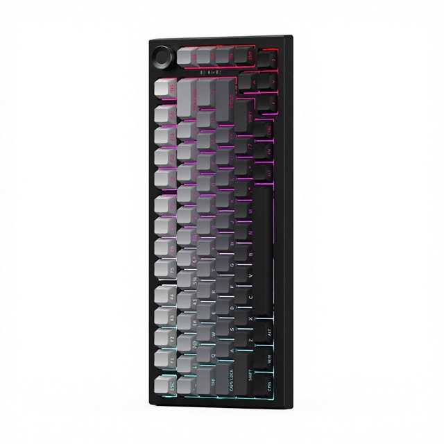 K81 Customized Three-mode Mechanical Keyboard RGB Backlit Waterproof Side-etched Wireless Keyboard