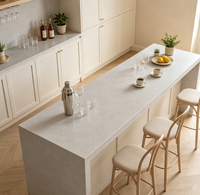 Dalle de pierre de quartz gris Calacatta non poreux pour la décoration de villas modernes