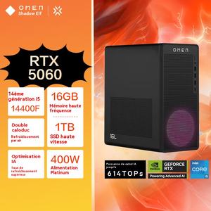 Tout nouveau <span class=keywords><strong>PC</strong></span> de bureau de jeu HP <span class=keywords><strong>OMEN</strong></span> avec Ultra5-225F 32G DDR5 1TBSSD RTX5060ti 16G - Product Image 2