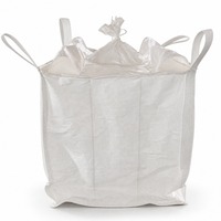 Sac Jumbo Ton Bag Conteneur Industriel en Vrac avec Corps à Quatre Panneaux, Sangles de Levage Demi-Boucle et Poches pour Chariot Élévateur