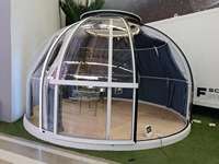 Serres géodésiques Prima PC Igloo, tentes de glamping extérieures, portes panoramiques transparentes en alliage d'aluminium, dôme à installation rapide 5