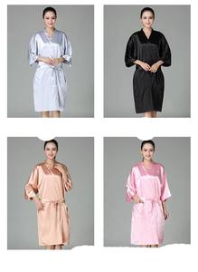 Albornoz de Lujo de Alta Calidad para Peluquería, Albornoz de Spa con Logotipo Personalizado para Mujer, Albornoces de Belleza, Kimono para Clientes de Salón - Product Image 2