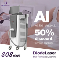 Équipement professionnel d'épilation laser à diode 2026 755nm 808nm 940nm 1064nm avec détecteur de poils IA et refroidissement par glace pour cliniques européennes
