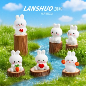 พวงกุญแจเรซิ่นรูปกระต่าย Lanshuo งานแฮนด์เมด ดีไซน์สร้างสรรค์ ของสะสมตกแต่ง - Product Image 4