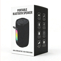 Nouvelle Enceinte Portable Étanche d'Extérieur 2026, 57mm, 5-10W, Éclairage LED RGB, Batterie 1200mAh, Autonomie 5-8 Heures