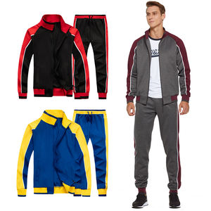 LS colección Otoño/Invierno transpirable poliéster cremallera béisbol Jersey conjunto para correr para hombres niños manga larga <span class=keywords><strong>2</strong></span> colores Patchwork - Product Image 1