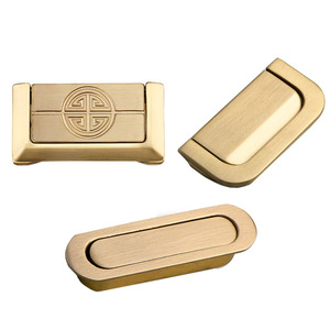 Tiradores de cajón Dingcheng de latón, manijas ocultas para puertas de armario, herrajes para joyeros estilo chino - Product Image 4