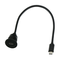 Cable de Extensión USB Tipo-C Macho a Hembra de 1m, Resistente al Agua, para Montaje en Panel, PD100W, 20Gbps, 4K60HZ, Gran Venta