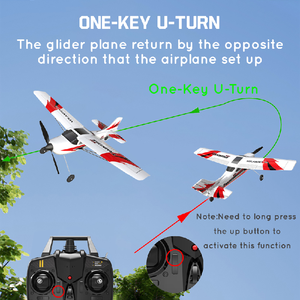 <span class=keywords><strong>Avion</strong></span> <span class=keywords><strong>RC</strong></span> 2,4 GHz 4 canaux Gyro Trainstar, planeur <span class=keywords><strong>RC</strong></span> en mousse EPP, <span class=keywords><strong>avion</strong></span> d'entraînement <span class=keywords><strong>Warbird</strong></span> à aile fixe RTF, retour en U à une touche - Product Image 3
