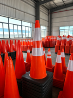 Cône de signalisation routière en PVC de 60 cm (24 pouces) avec écran LED réfléchissant de qualité ingénierie, protection IP68, sans signal sonore d'avertissement pour la sécurité routière