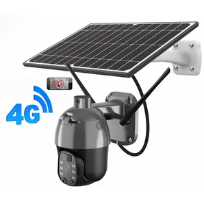 4G Solar HD Camera Human Induction 1080P Intelligent Solar Energy Alert PTZ Camera Remote Surveillance Two Way Voice Intercom