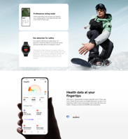 Reloj S4 AMOLED Fitness Activity Tracker Ritmo cardíaco Brújula Seguimiento Cuero 4G Android IOS Despertador Magnético